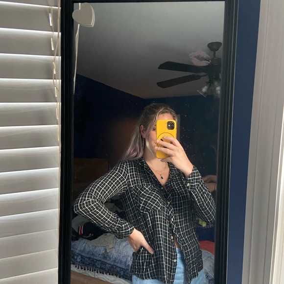 Black & White Striped Button Down - Picture 2 of 4